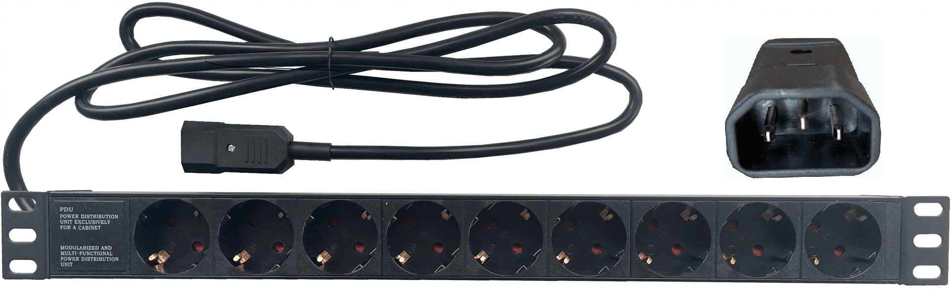 Steckdosenleiste mit 9 Schukodosen für die USV